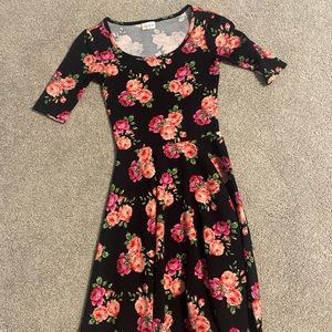LuLaRoe Nicole dress floral print XXS
